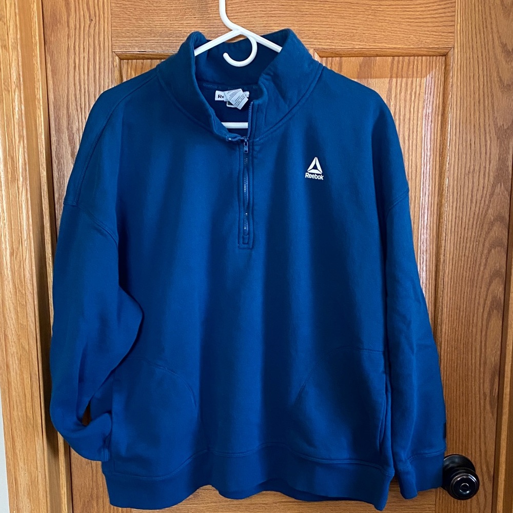 Reebok teal xxl Half‑Zip Pullover